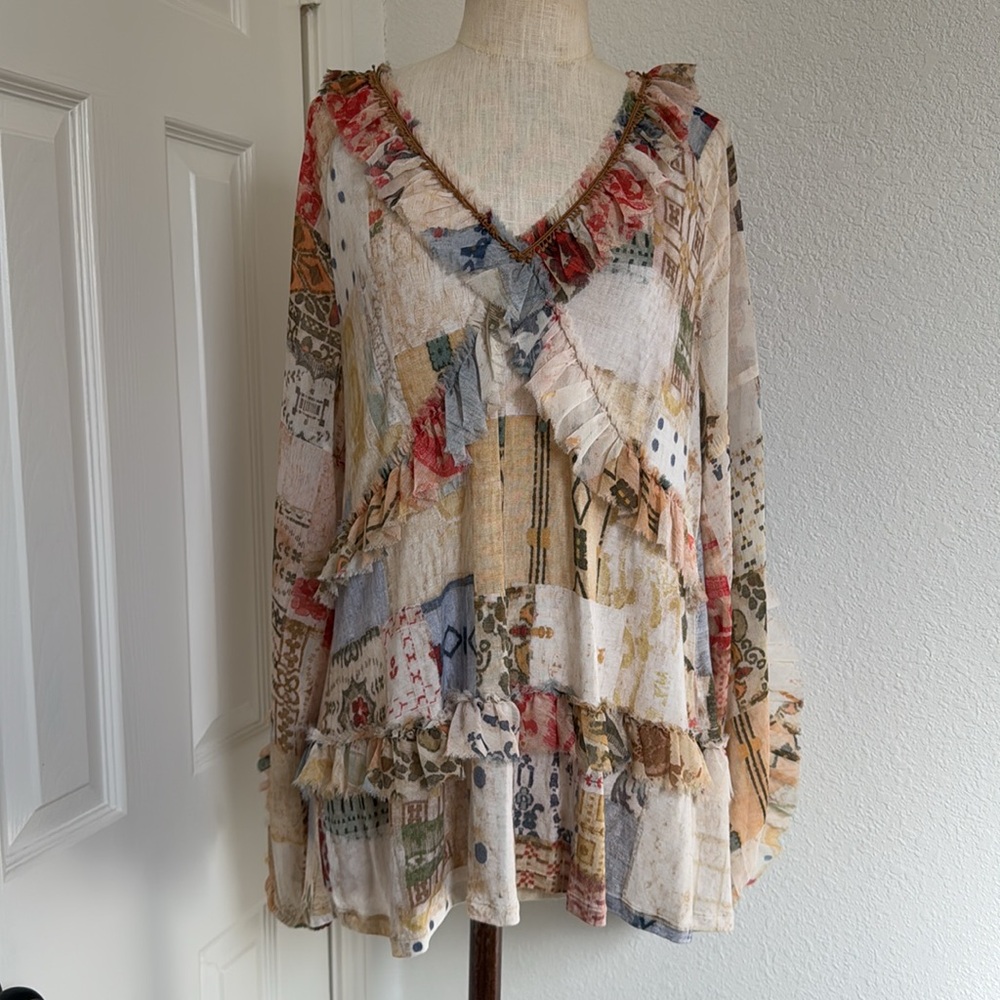 Anthropologie Tiny ruffled babydoll blouse - Picture 8 of 12